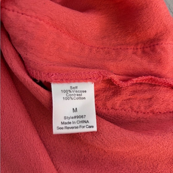 Freeway Coral Lightweight Dress/Coverup With Crochet Detailing - Picture 6 of 13